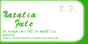 natalia fule business card